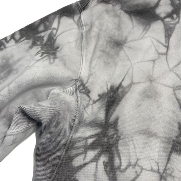 Adidas Hoodie Sweatshirt Mens Sz Large All Szn Fleece Washed Gray Tie Dye Pocket - Picture 5 of 15